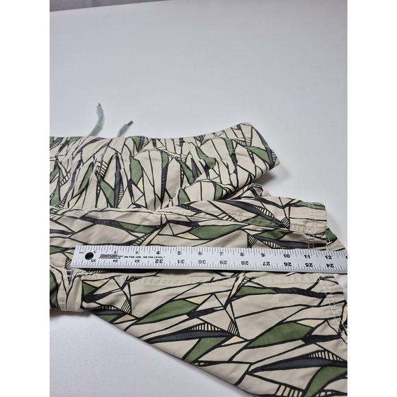 Gramicci Swim Shorts Mens 40 Beige Tropical Geometric Print Drawstring - Picture 11 of 14